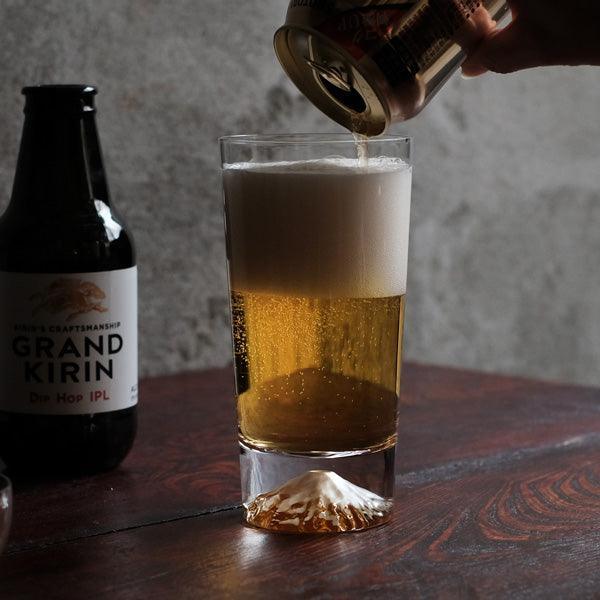 酒器- 江戸硝子富士山高球杯